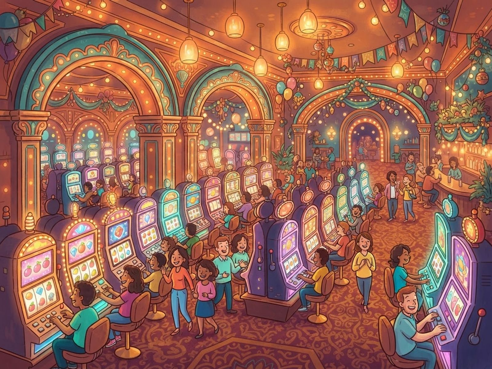 Salles de jeu thématiques aux décors variés sur Spinsy